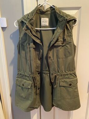 Mudd Hooded Olive Utility Vest